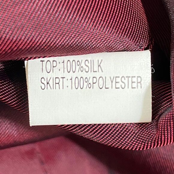 NEW | Kay Unger Sheath Dress | 8 | Red Black | Silk Blend | Lined | Career - Picture 6 of 14